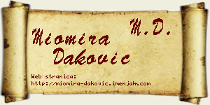 Miomira Daković vizit kartica